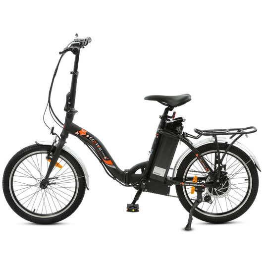 UL Certified-Ecotric Starfish 20inch portable and folding electric bike - Matte Black