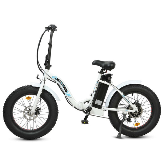 UL Certified-Ecotric 20inch white portable and folding fat bike model Dolphin $939.99